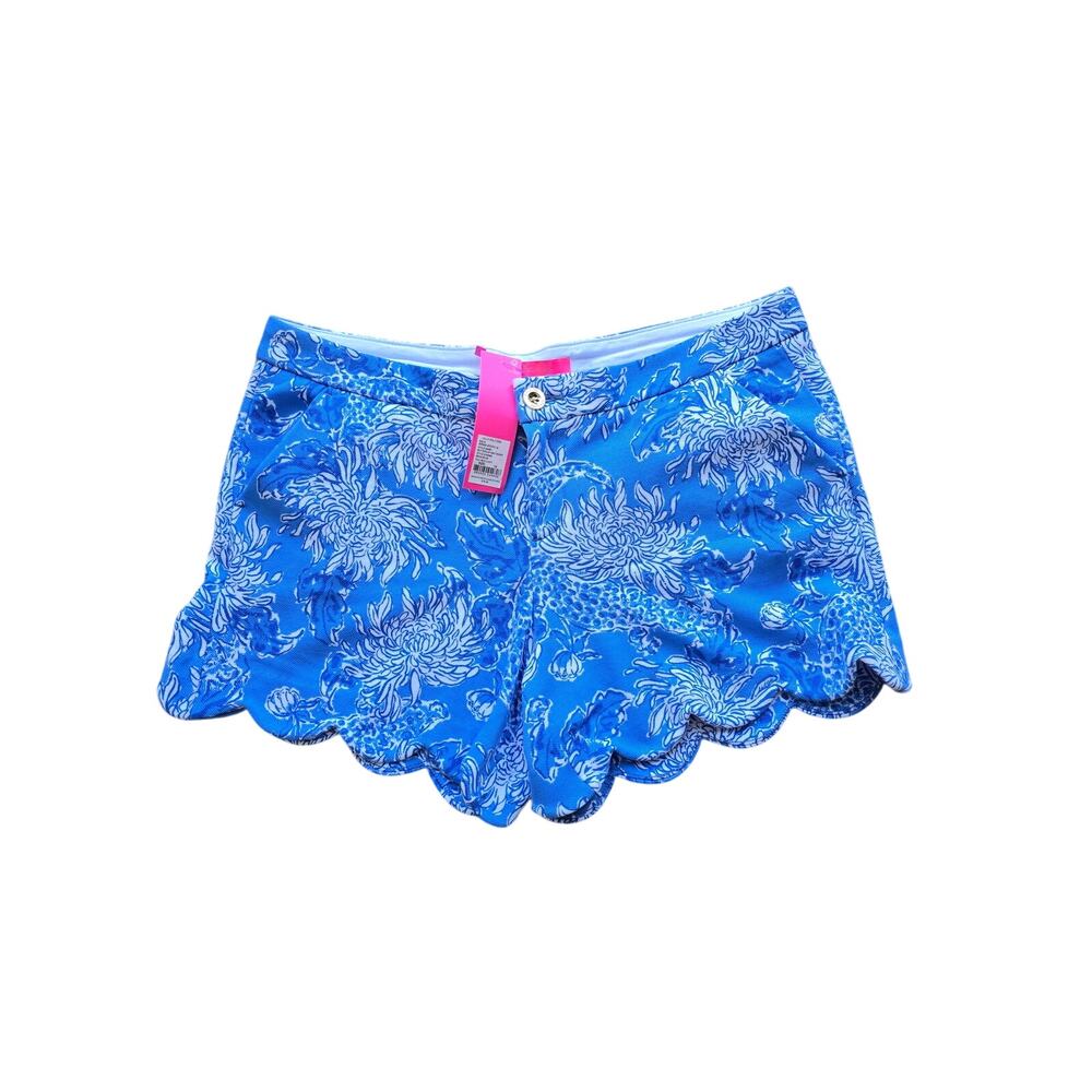 Lilly Pulitzer‎ Women’s Scalloped Hem Floral Shorts – Size 14 – MSRP $78